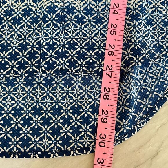 Diane Von Furstenberg Silk Tunic Top blouse Blue size 0 - Picture 8 of 8